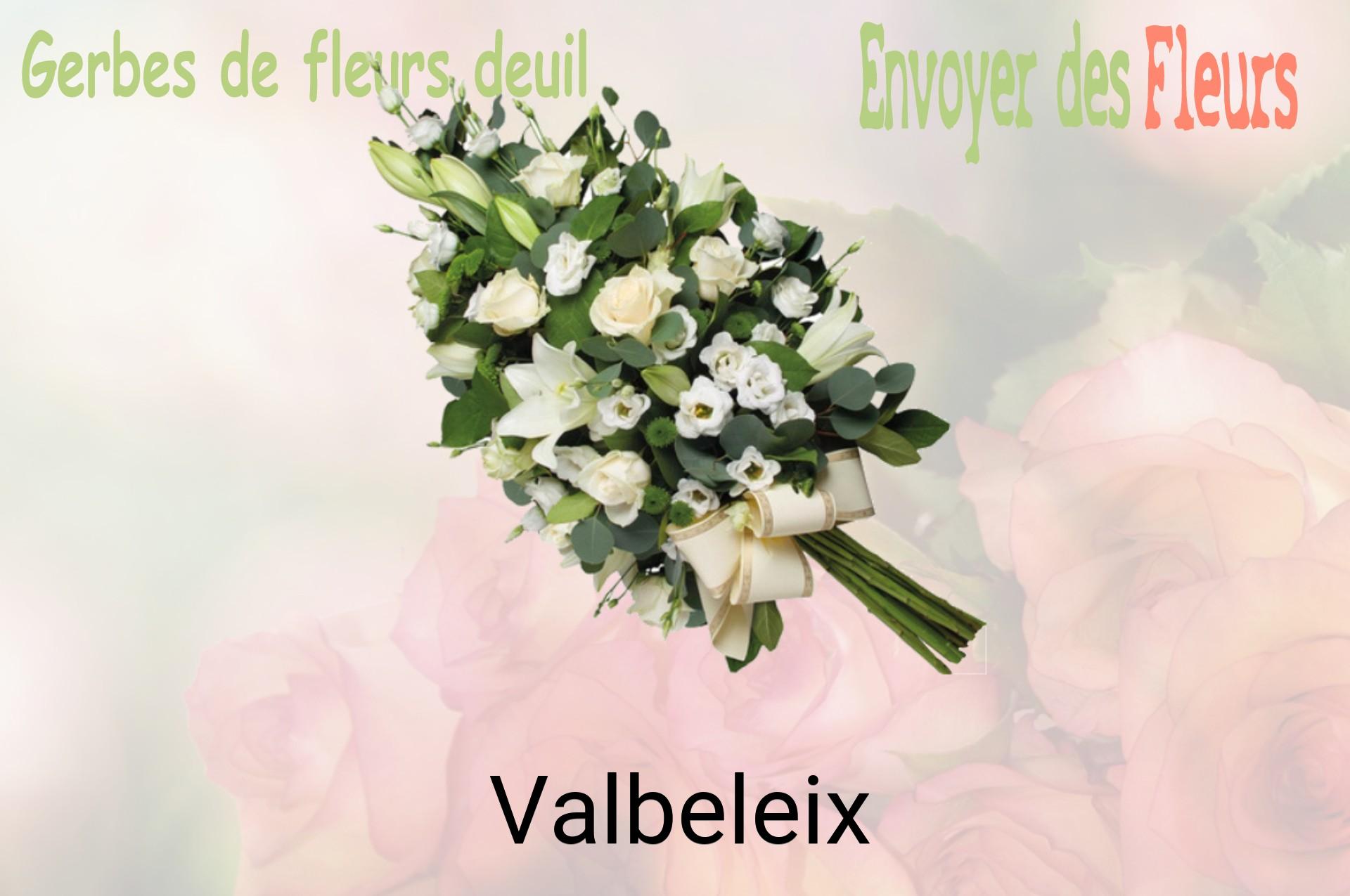 Gerbe de fleurs de deuil livrée à Valbeleix